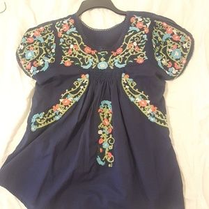 Cute embroidered flowy top